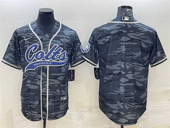 Men's Indianapolis Colts Blank Gray Camo With Patch Cool Base Stitched Baseball Jersey,We sell and wholesale Men's Indianapolis Colts Blank Gray Camo With Patch Cool Base Stitched Baseball Jersey on line form chian!